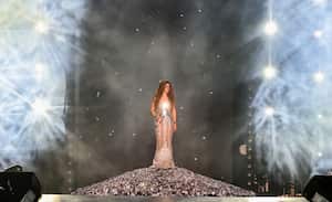 RIO DE JANEIRO, BRAZIL - FEBRUARY 11: Shakira performs onstage during Shakira: Las Mujeres Ya No Lloran World Tour Kick Off - Rio de Janeiro at Estadio Olímpico Nilton Santos on February 11, 2025 in Rio de Janeiro, Brazil. (Photo by Kevin Mazur/Getty Images for Live Nation)