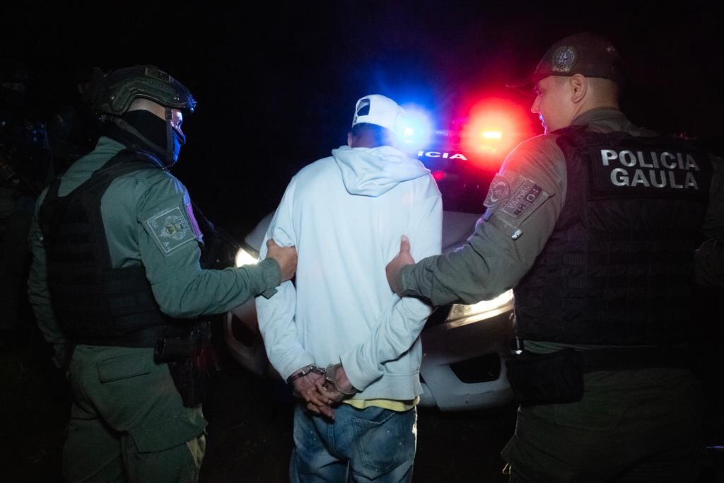 Captura de uno de los implicados en la extorsión.