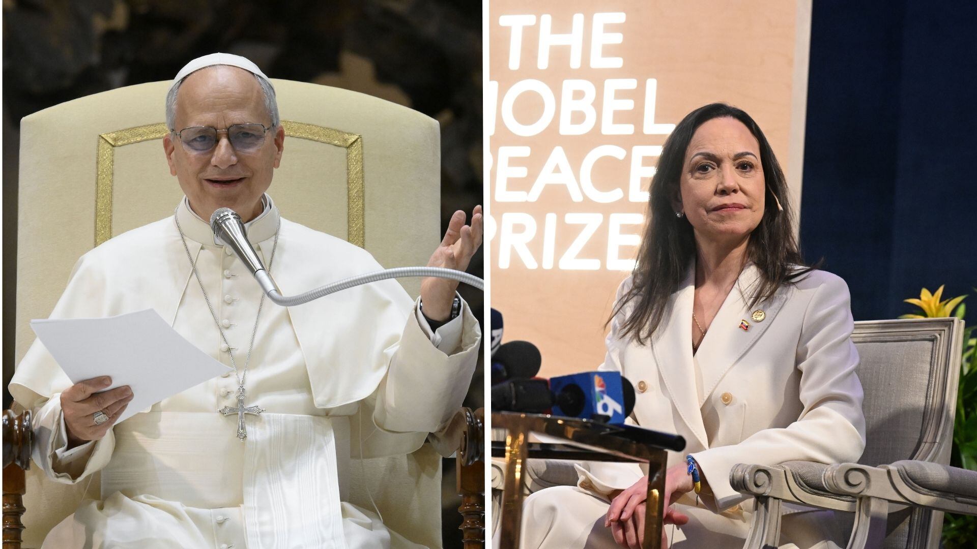 Papa León XIV  recibió a  María Corina Machado