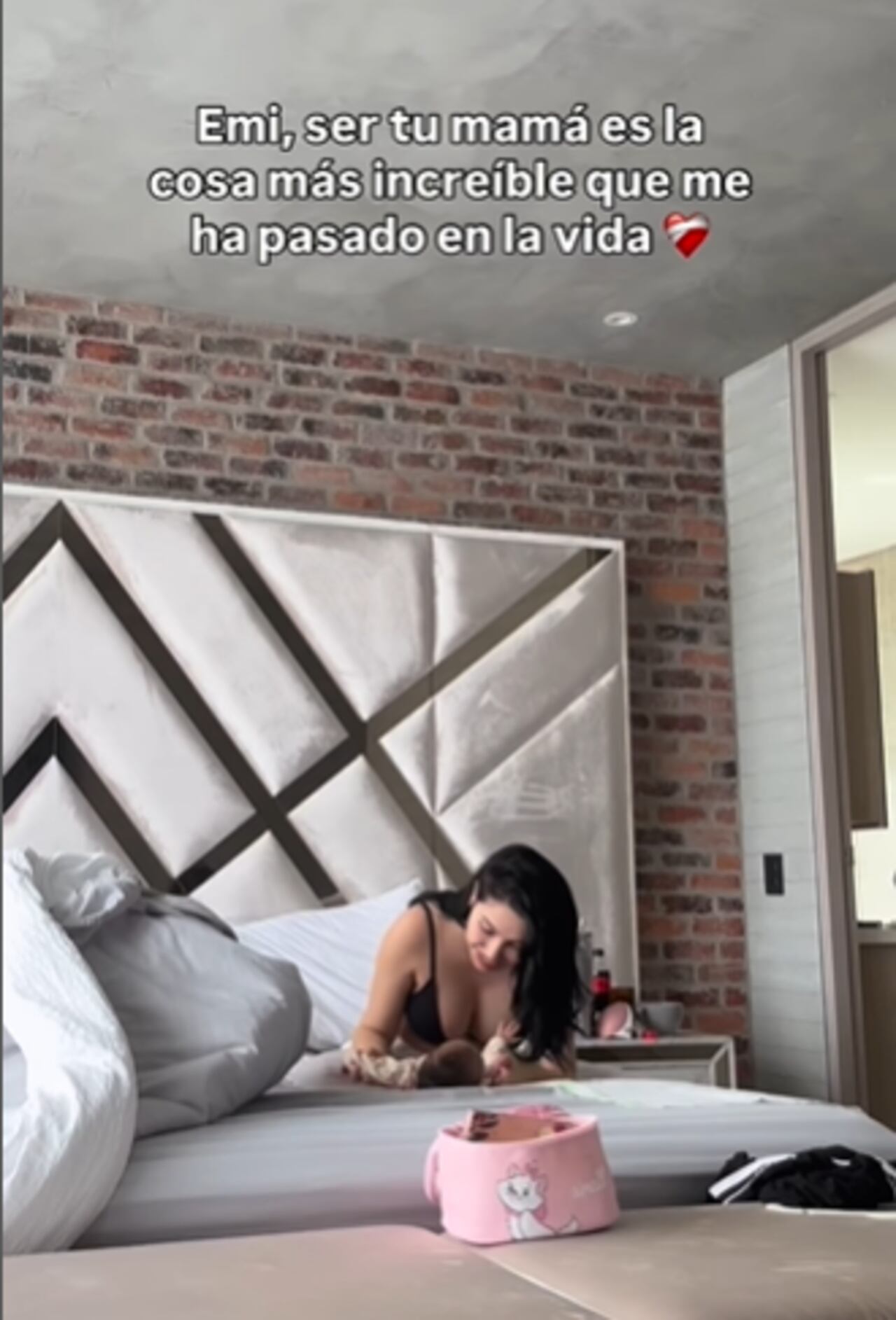 Aida Victoria Merlano expresó lo que siente por su hijo, Emi y mostró un tierno momento.
