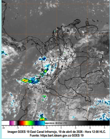 Reporte del clima para el domingo 19 de abril.