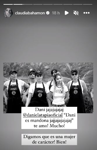 Claudia Bahamón calificó a Daniela Tapia como "mandona". Además, destacó su carácter.