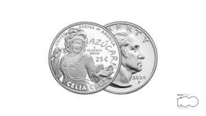 La llamada Reina de la Salsa, fallecida en 2003, aparece en la moneda a relieve, ataviada en una bata cubana junto a su lema ¡Azúcar!