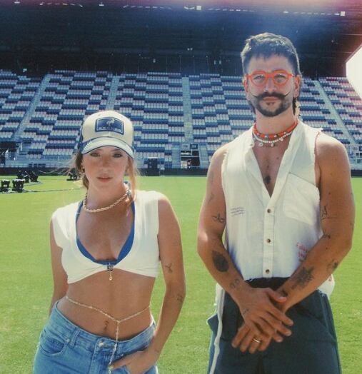 Camilo y Evaluna en Miami para la bienvenida de Messi a su nuevo equipo.