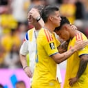 James Rodríguez y Cucho Hernández al término de la participación con Colombia en el Mundial 2026