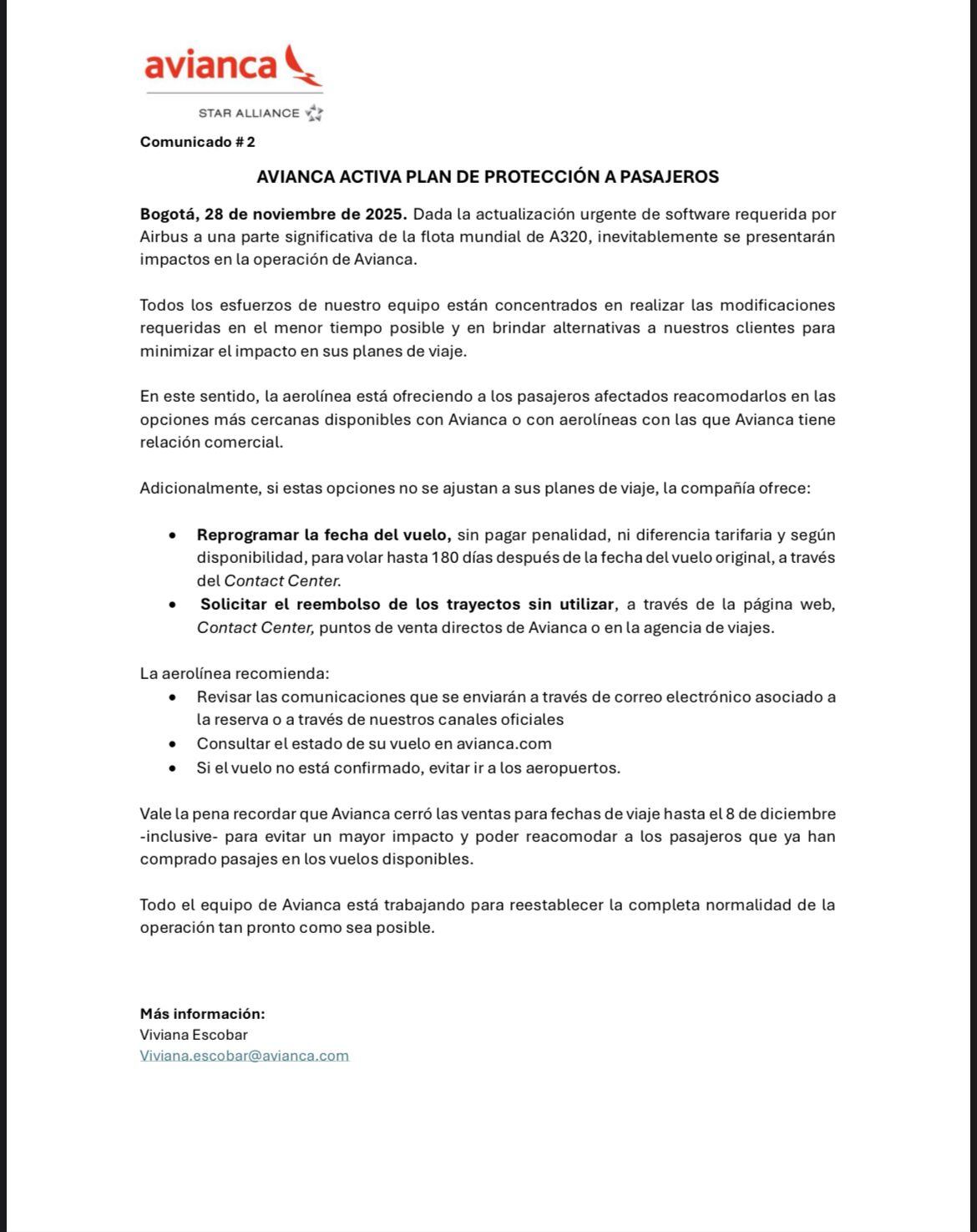 La aerolínea anunció estas medidas.