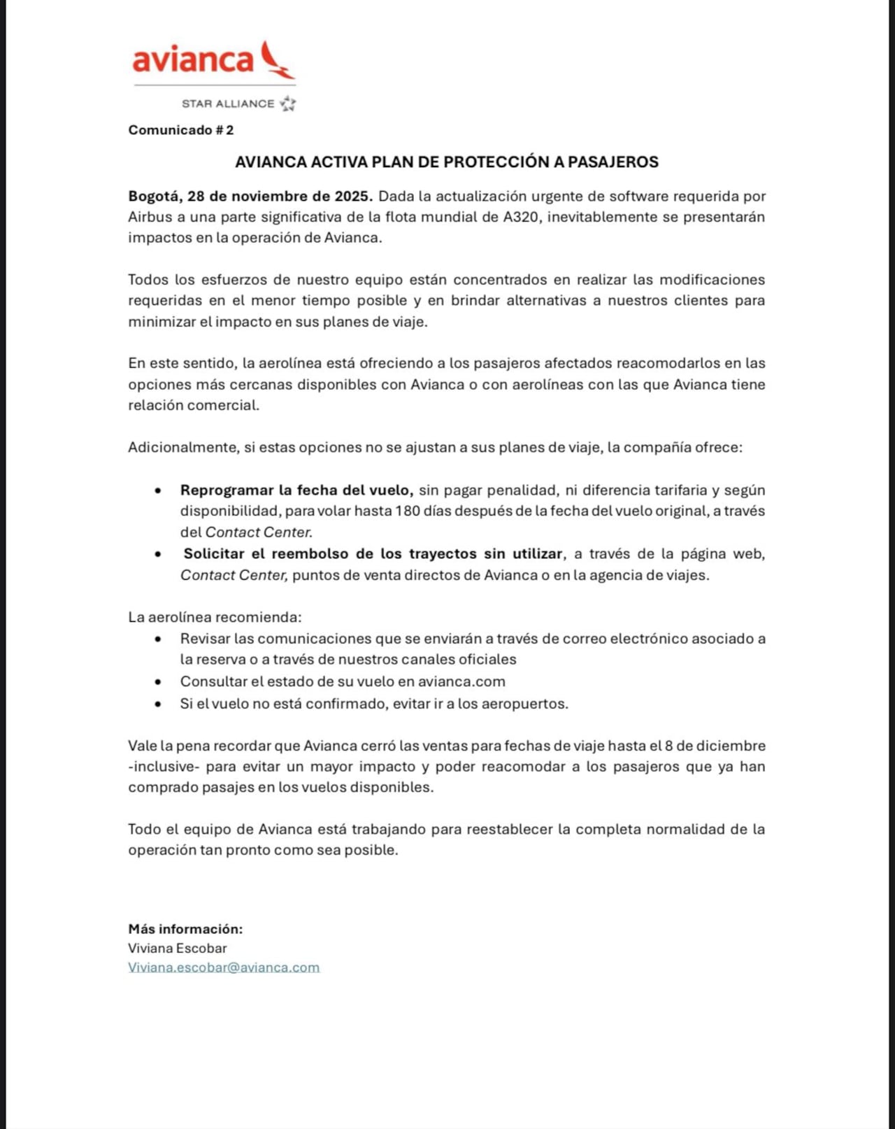 La aerolínea anunció estas medidas.