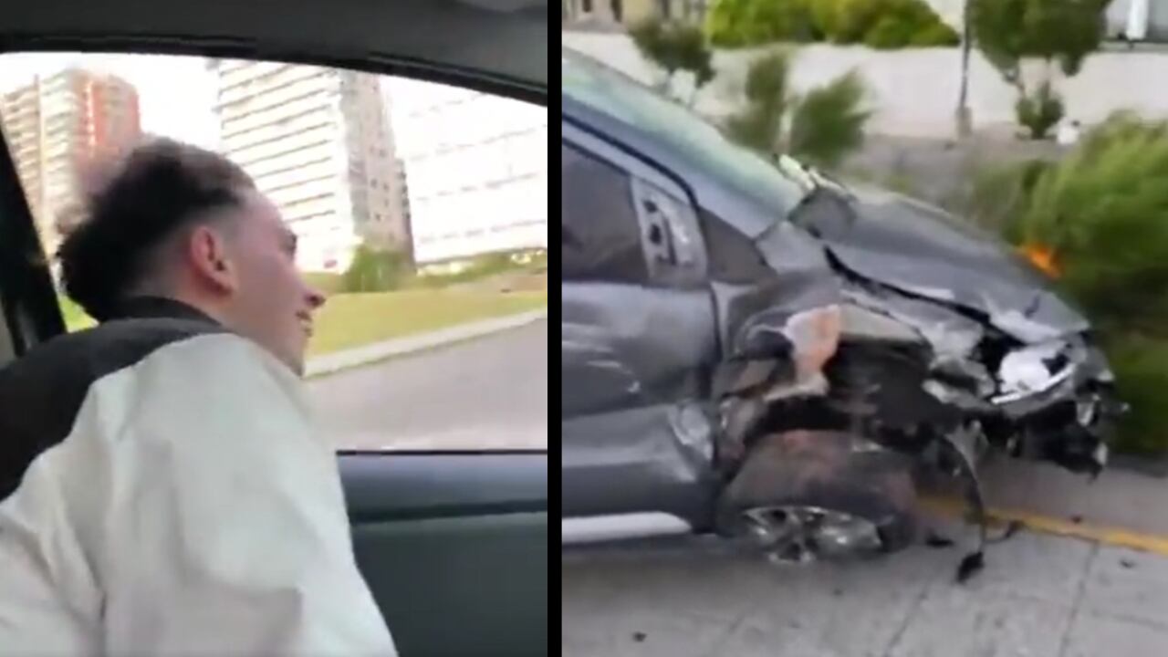 Joven que conducía a alta velocidad en Argentina y en posible estado de alicoramiento causó un aparatoso accidente de tránsito.