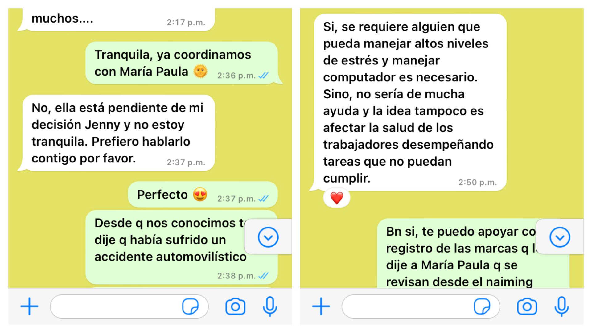 Rusinque aclaró que ella era la encargada del proceso.