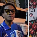 Juan Guillermo Cuadrado (izq.) habló con la prensa luego de jugar contra Medellín en el Atanasio Girardot.
