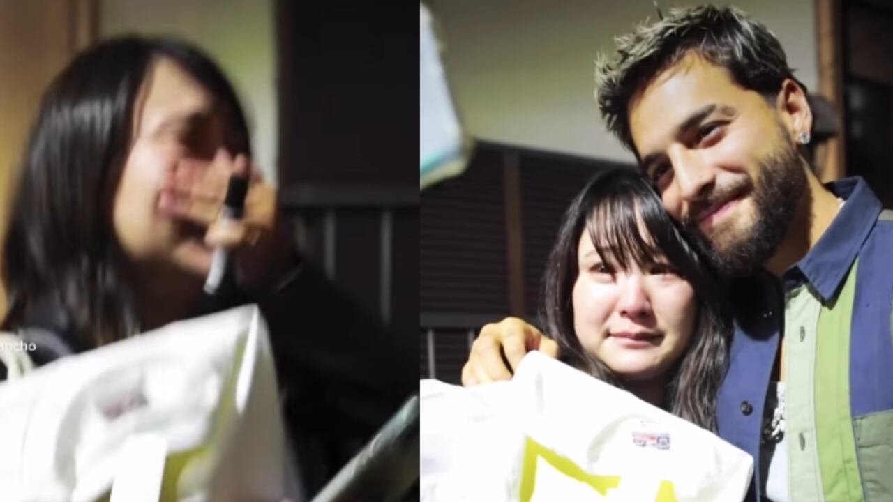 Maluma y la fanática en Japón.