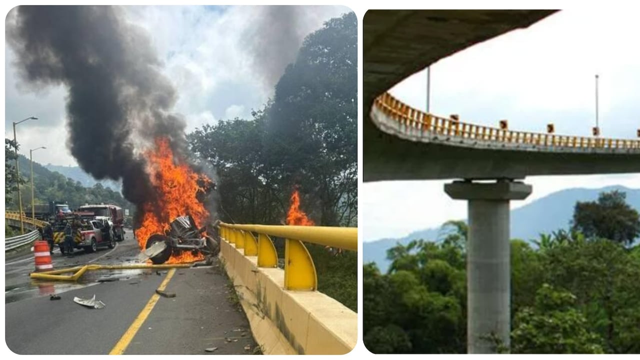 Accidente en Puente helicoidal vía Calarcá