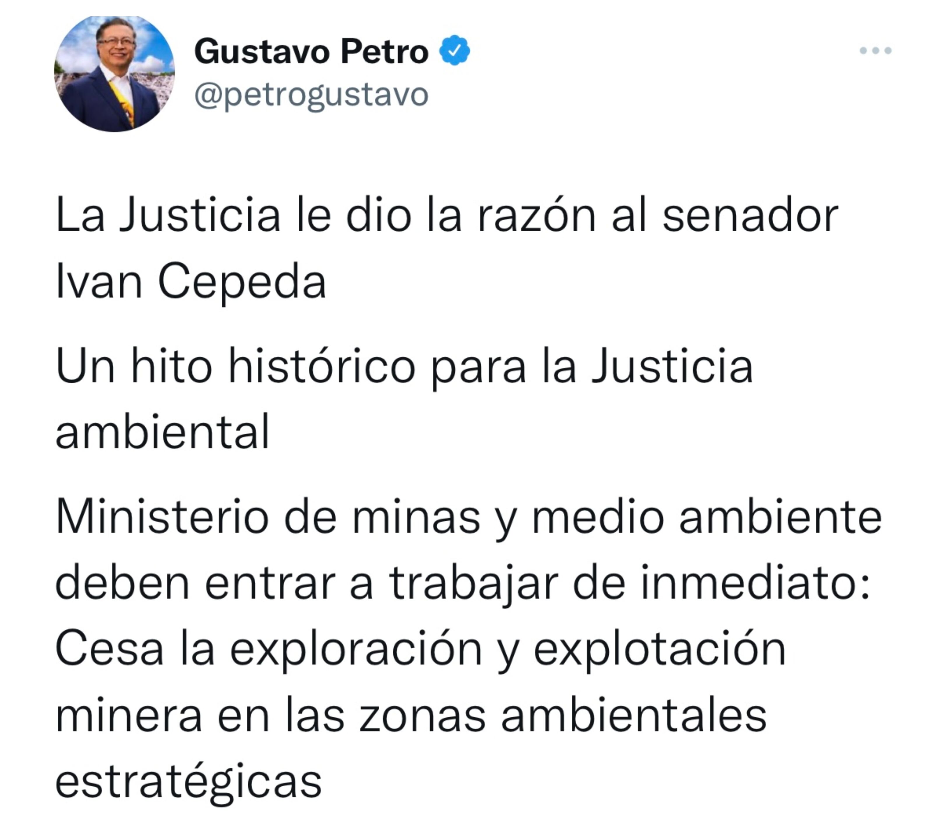 Trino presidente Gustavo Petro