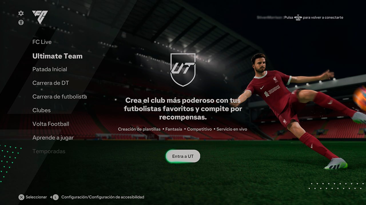 EA FC24 ofrece un nuevo menú para acceder a los diferentes modos de juego que ofrece el primer juego de la nueva saga.