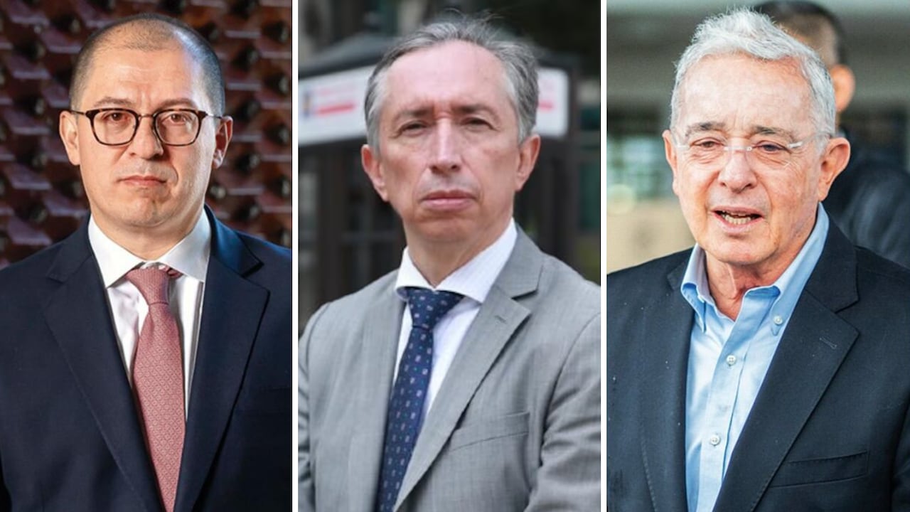 Francisco Barbosa, Gabriel Jaimes y Álvaro Uribe.