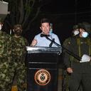 Ministro de Defensa, Diego Molano, durante los anuncios dados en Valledupar