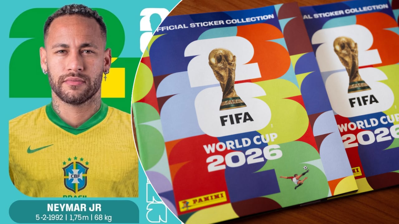 Neymar no sale en los sobres del álbum del Mundial 2026.