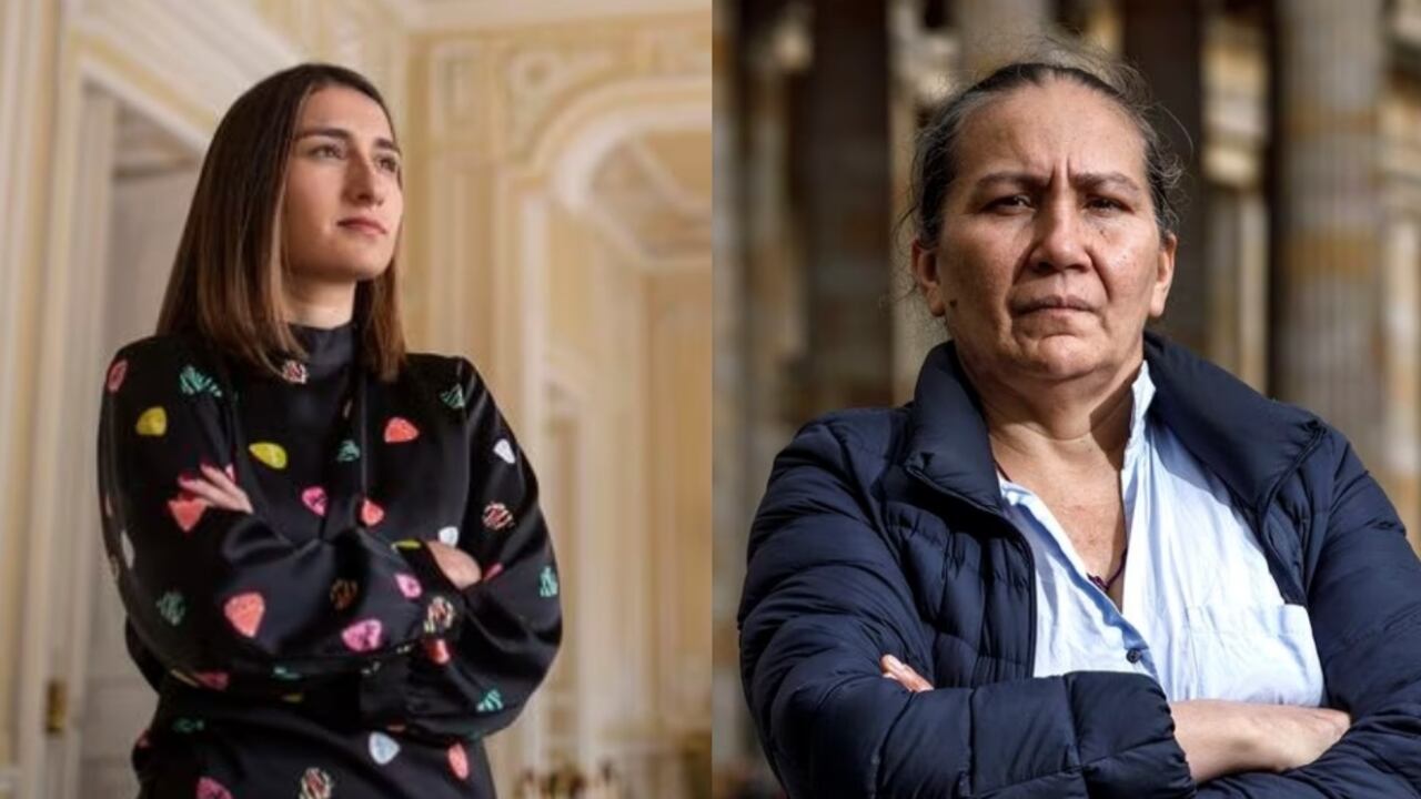 Laura Sarabia, jefe de Gabinete de la Presidencia de la República, y Marelbys Meza, exniñera