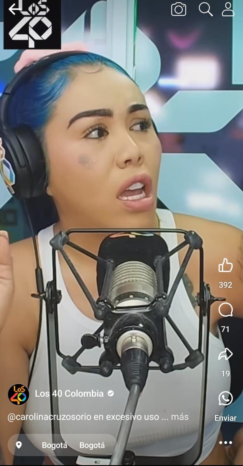 Yina Calderón habló de Carolina Cruz en Los 40.