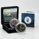 Así entregan la moneda de 10 mil, conmemorativa de la batalla del lago de Maracaibo. Banco de la República.