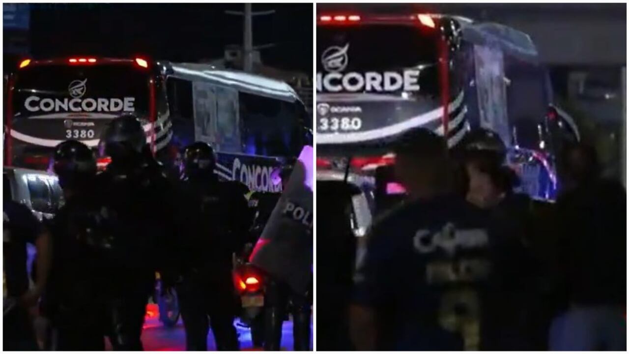 Video | Momento exacto en el que atacaron el bus de Nacional en su llegada a El Campín para enfrentar a Millonarios