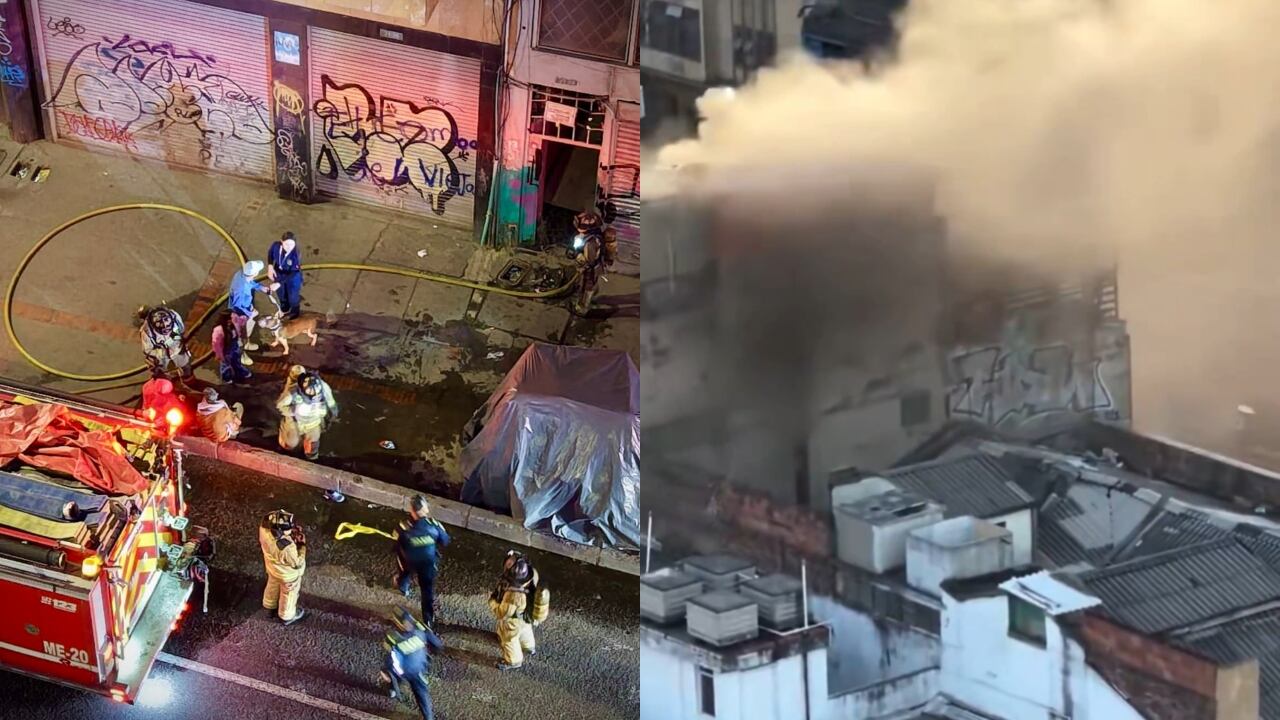 Este era el panorama del incendio registrado en la tarde de este sábado.