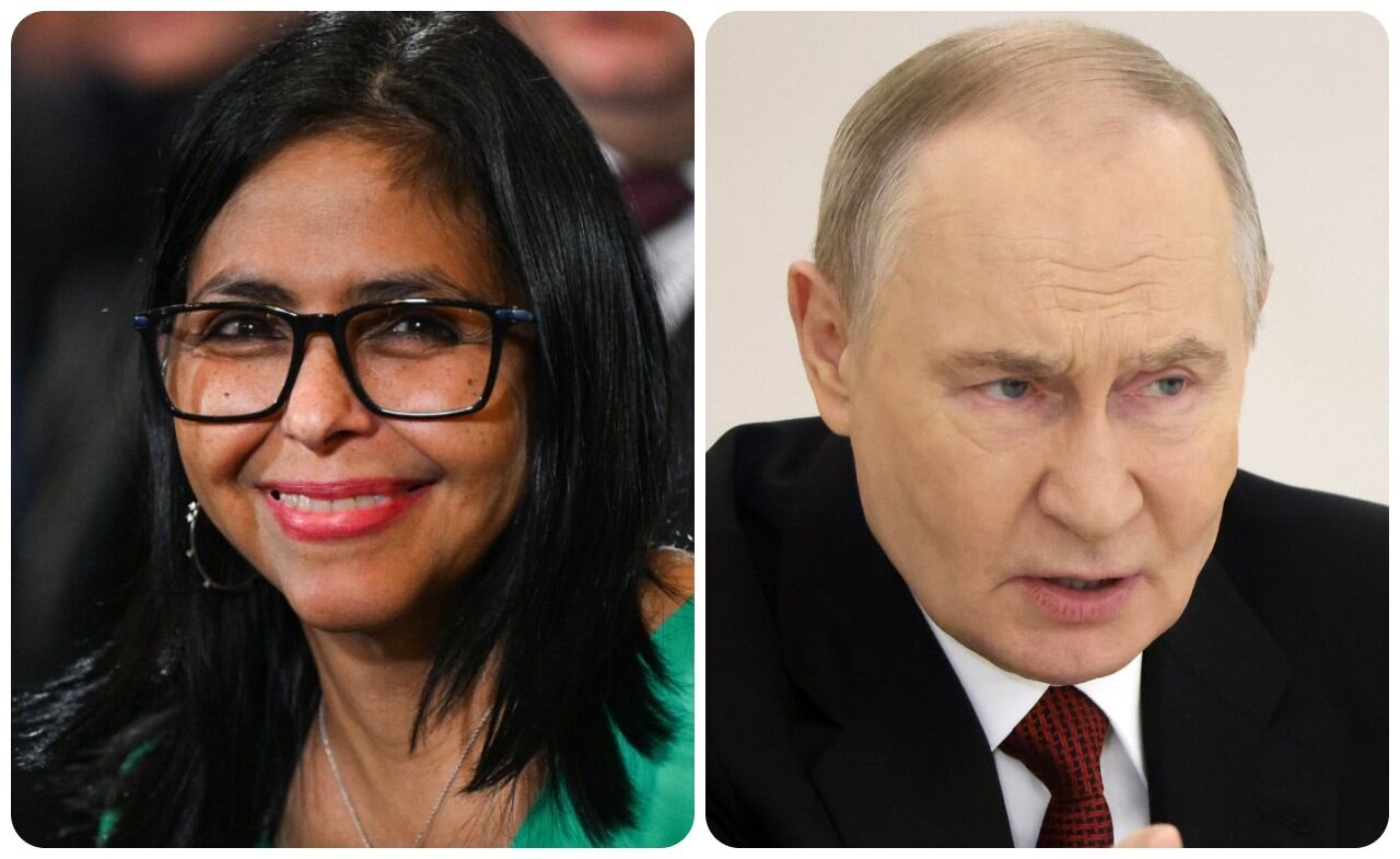 Delcy Rodríguez y Vladimir Putin