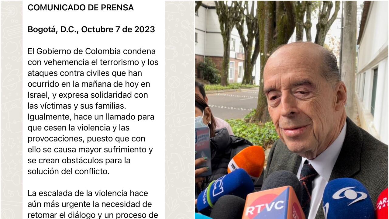 Álvaro Leyva canciller y comunicado sobre Israel.