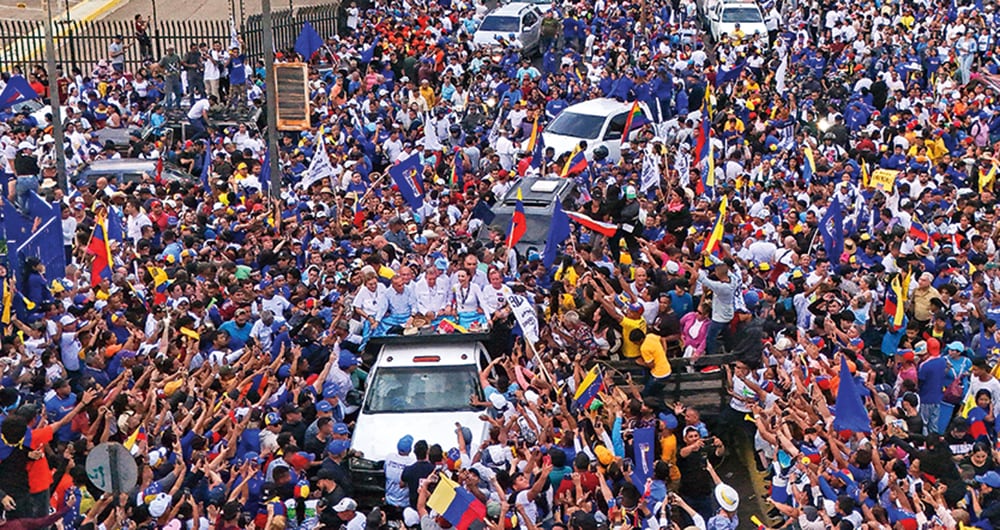 Manifestaciones a favor de María Corina Machado y Edmundo González.