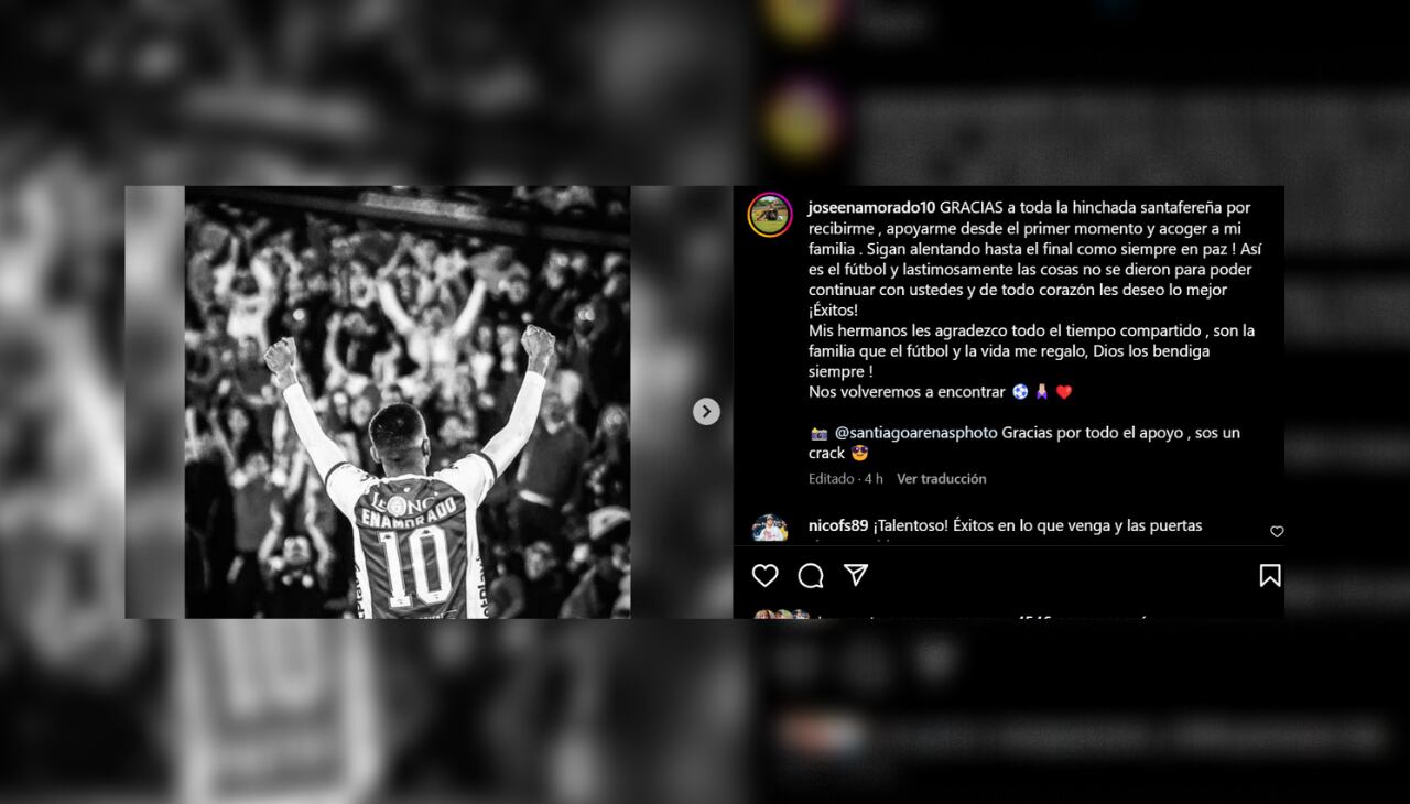 José Enamorado y su mensaje a los hinchas de SFE.