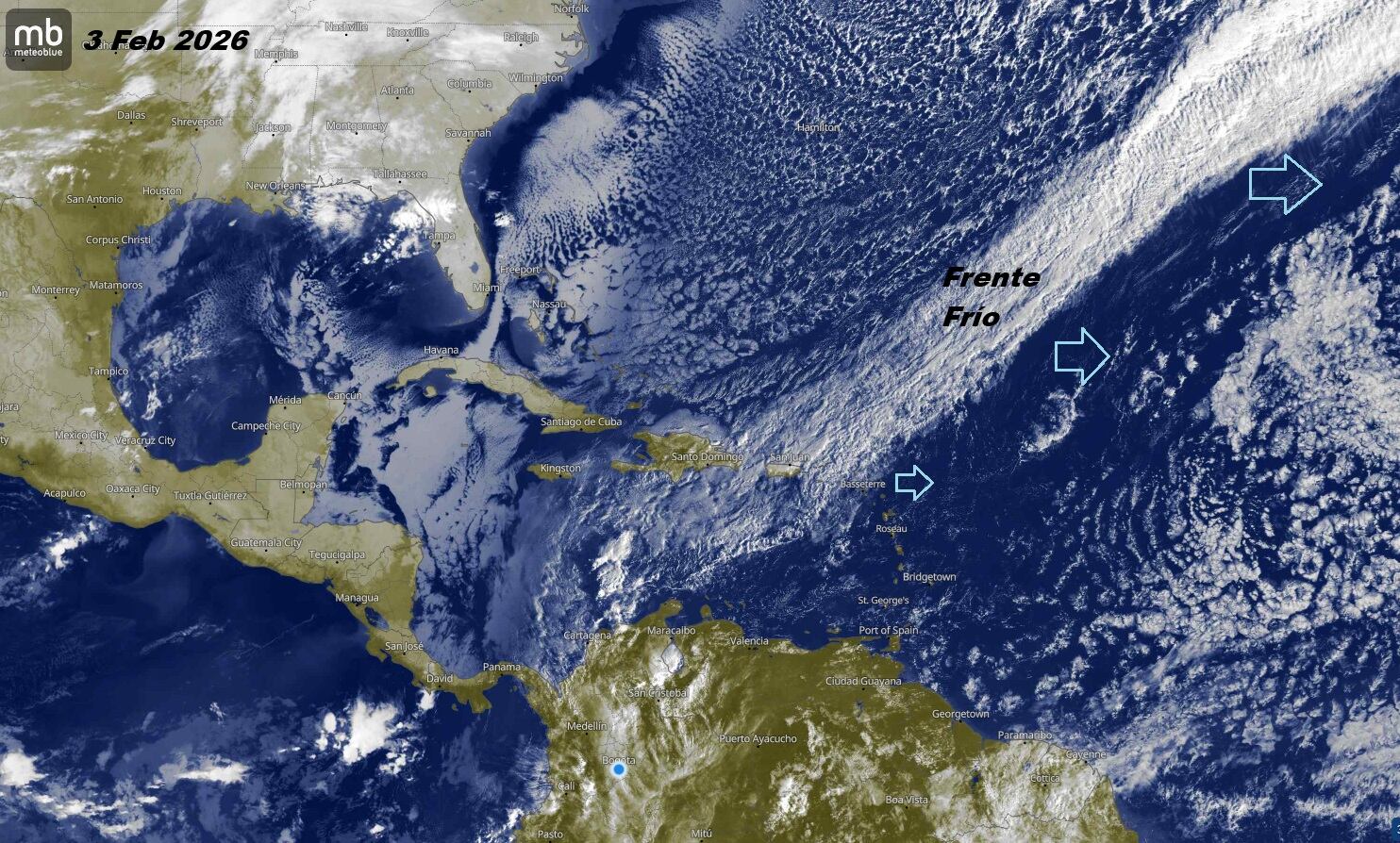 Incluso zonas tradicionalmente soleadas, como San Andrés y Providencia, registran cielos nublados por este fenómeno.