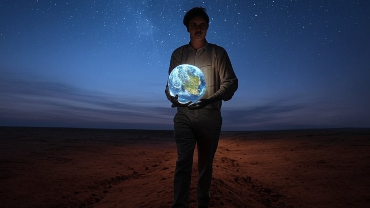 Aunque la Tierra no tiene un borde, la inteligencia artificial detalla los obstáculos que surgirían al caminar indefinidamente en línea recta. (Imagen de referencia IA)