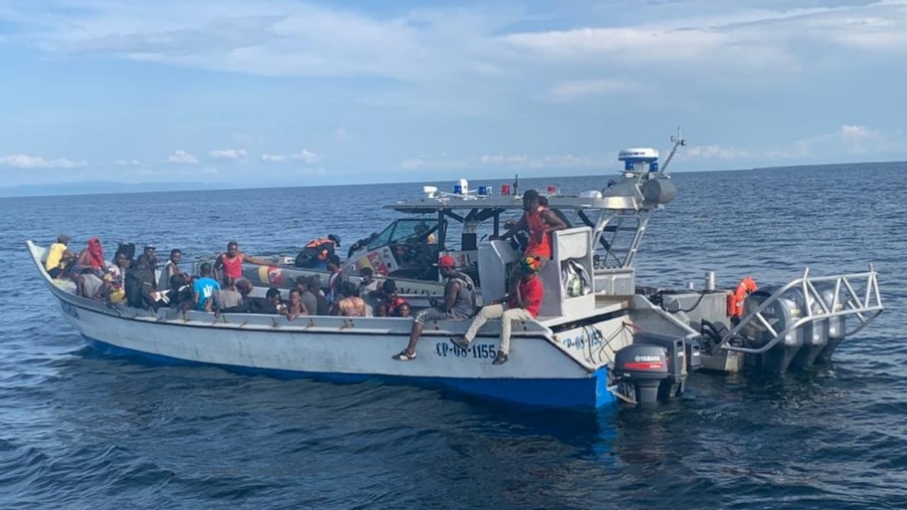 MIgrantes rescatados en el golfo de Urabá