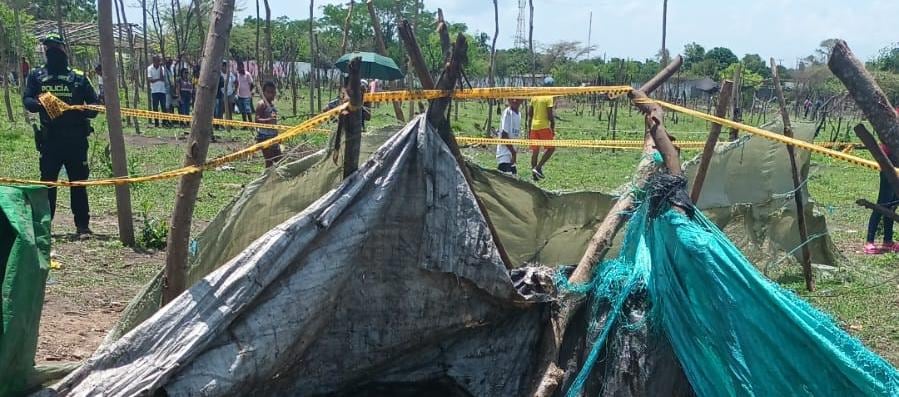 El sitio donde fue encontrada la joven sin vida.