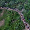 Migrantes en el Darién.