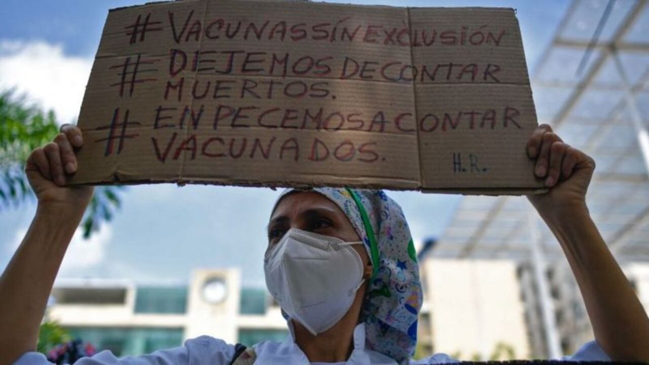 En Venezuela hay un fuerte reclamo para la llegada de vacunas. Sólo un 1% de la población ha sido inmunizada. BBC - GETTY