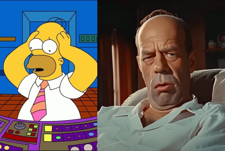 Una IA imaginó cómo se vería Homero Simpson si fuera de carne y hueso.