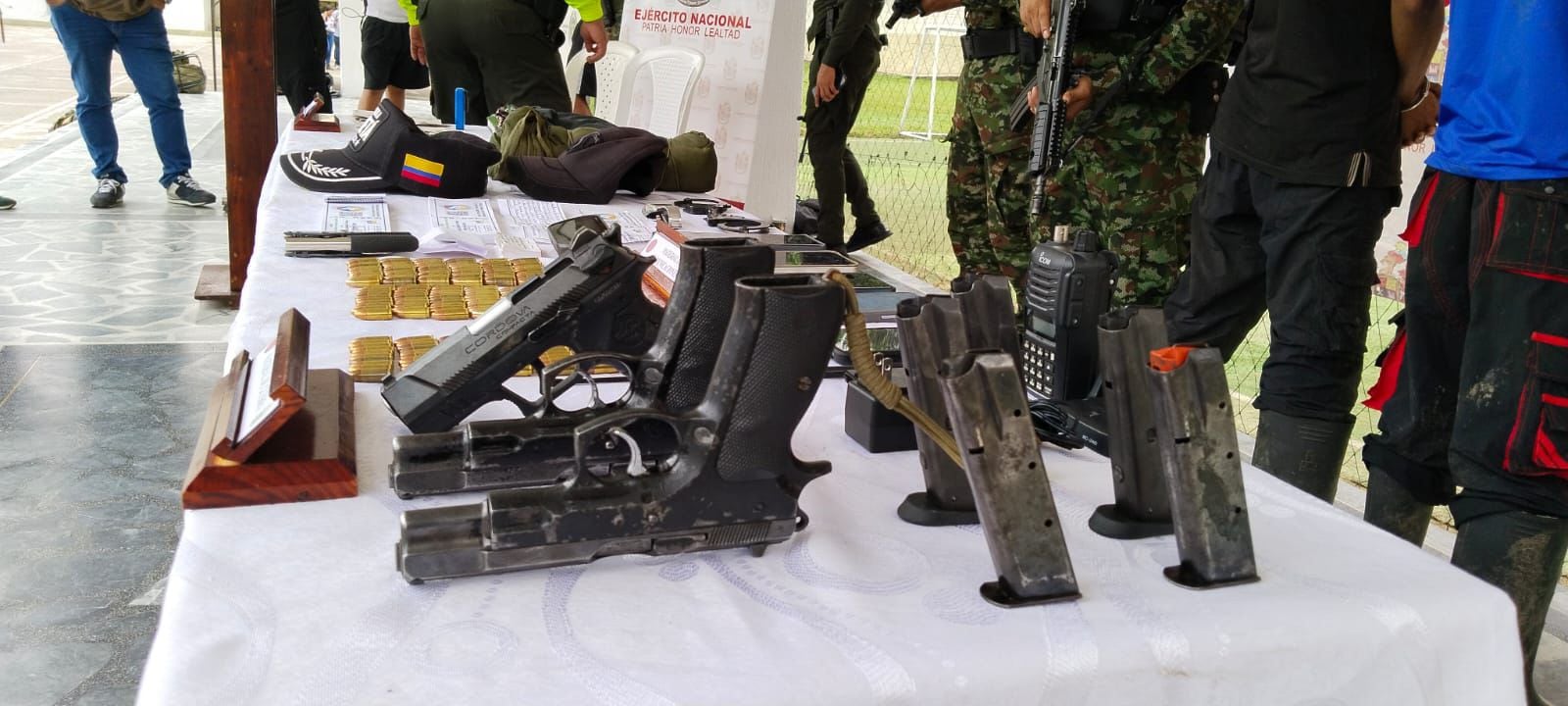 Armamento decomisados a las disidencias de Calarcá.