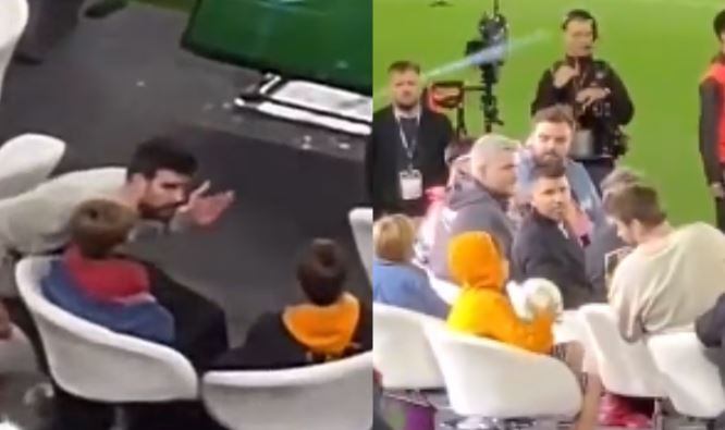 Milan y Sasha se mostraron aburridos durante el evento