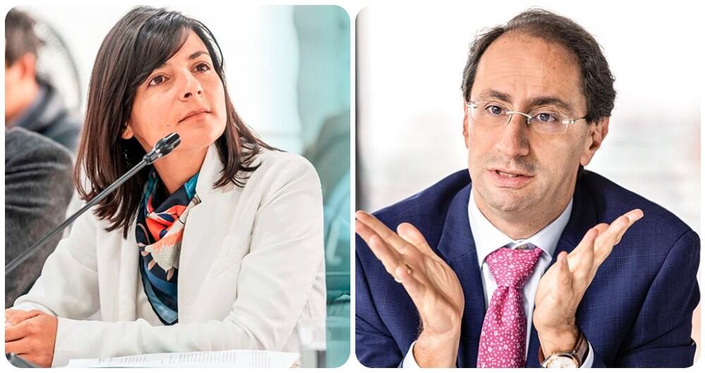 Irene Vélez y el exministro, José Manuel Restrepo.