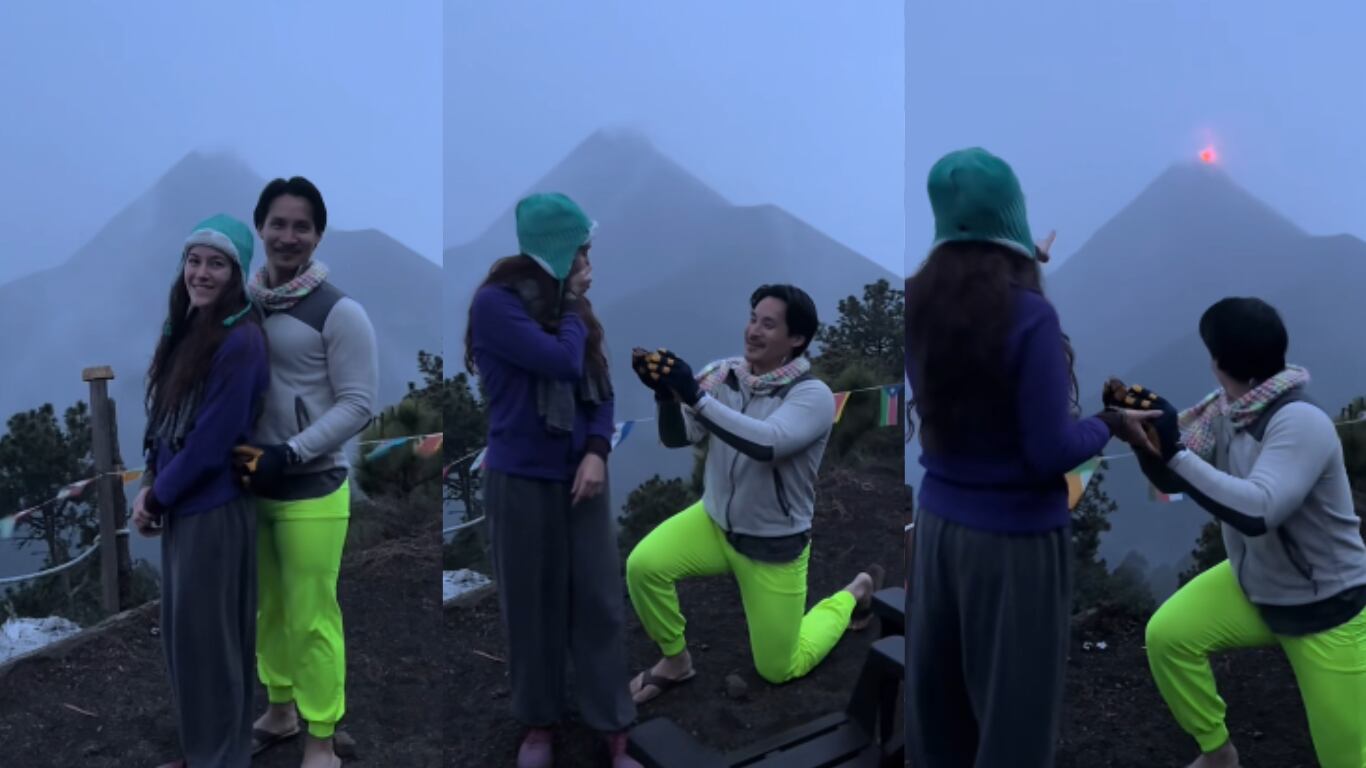 La pedida de mano se convirtió en un momento épico para la pareja.