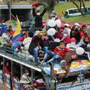 llegada de la minga al centro de Bogotá