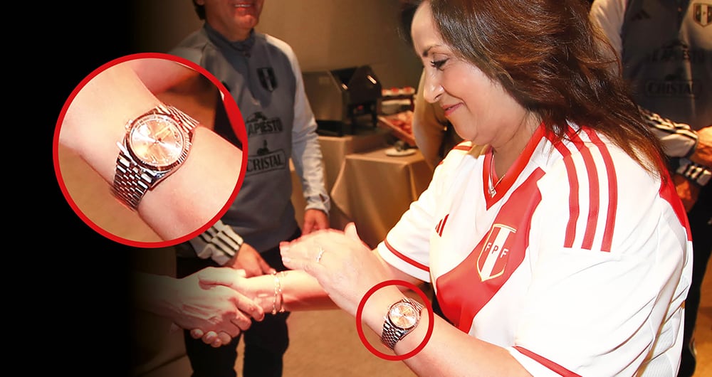 Desde que llegó al poder, Dina Boluarte empezó a usar caros relojes y joyas.