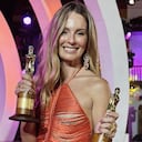 La presentadora eligió un vestido de una diseñadora colombiana. Foto: Instagram @claudiabahamon.