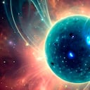 Ilustración de un magnetar, estrella conformada por una gran fuerza magnética.