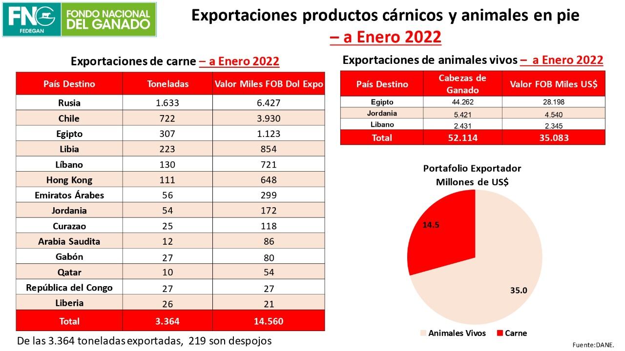 Exportación de carne colombiana