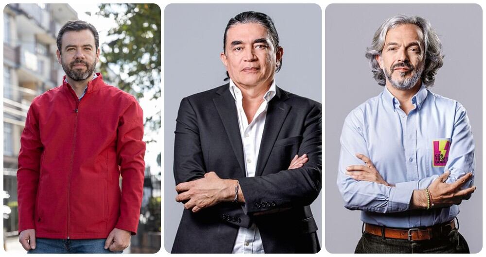 Carlos Fernando Galán, Gustavo Bolívar y Juan Daniel Oviedo.