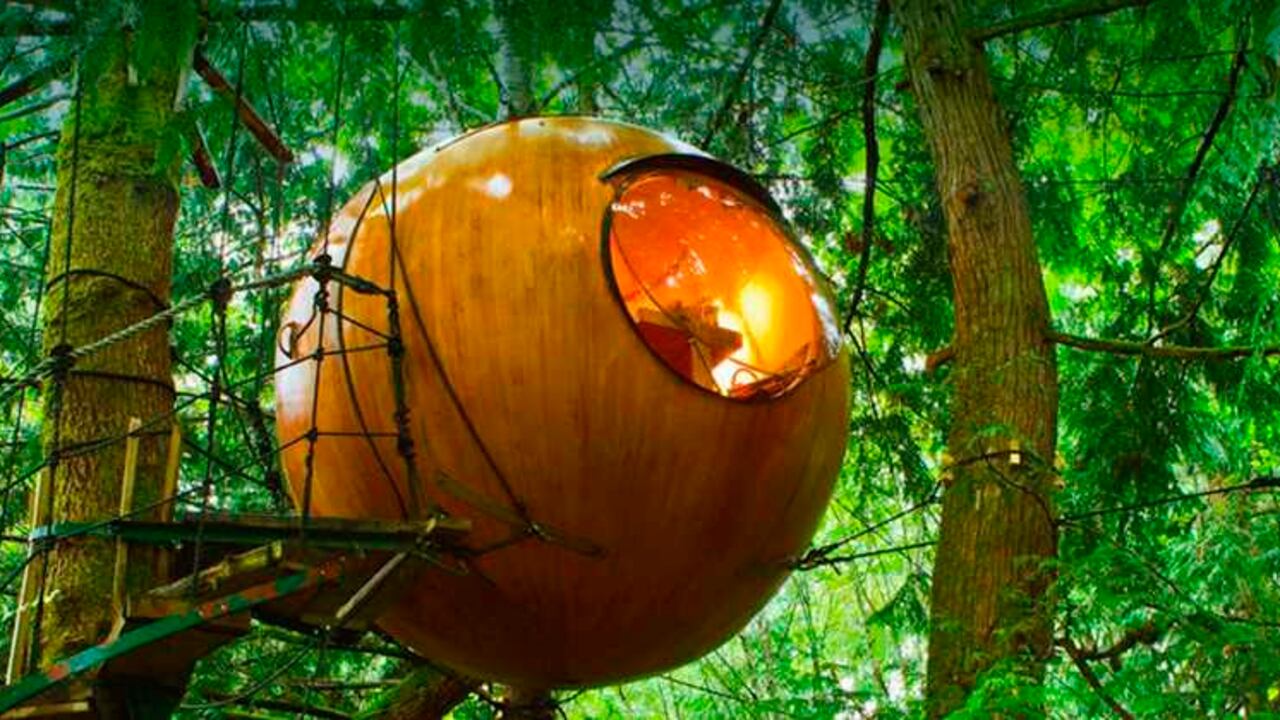 El hotel Free Spirit Spheres está ubicado en Vancouver Island, en Canadá.