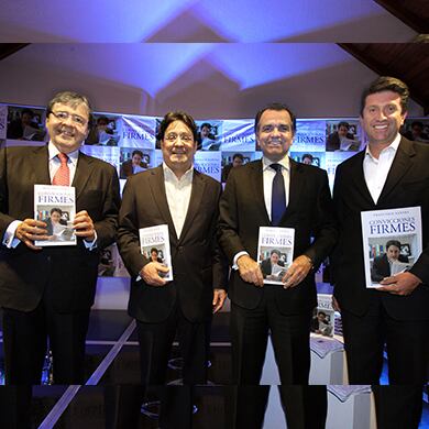 Carlos Holmes Trujillo García, Francisco Santos Calderón, Oscar Iván Zuluaga y Diego Molano.