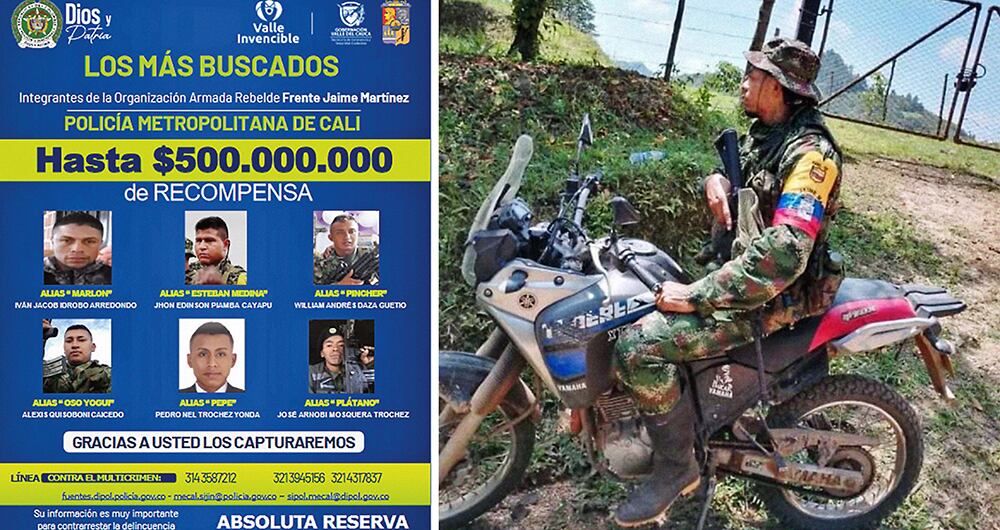    Estos son los cabecillas de la columna Jaime Martínez que siembran el terror en Jamundí. Ellos son los encargados de los secuestros y asesinatos en esa zona. 